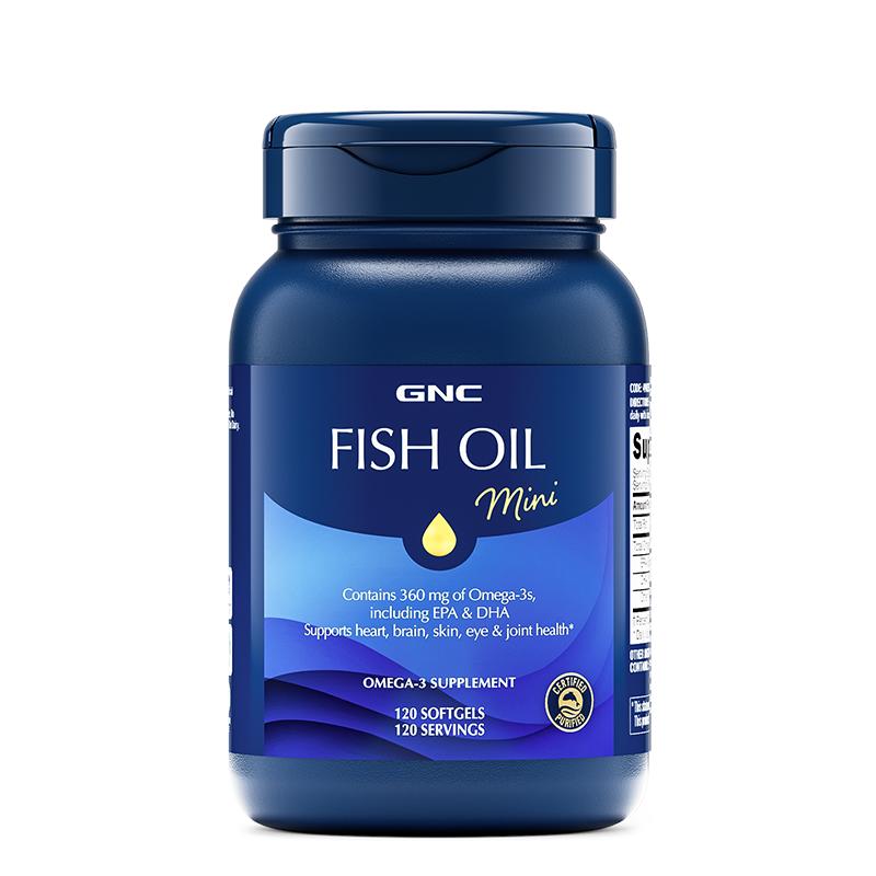 GNC健安喜深海鱼油软胶囊120粒omega3欧米伽中老年DHA护心脑