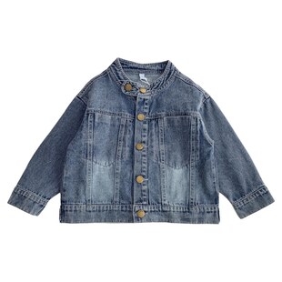 儿童春装牛仔外套2026新款男童春秋宽松夹克中小童洋气笑脸牛仔衣