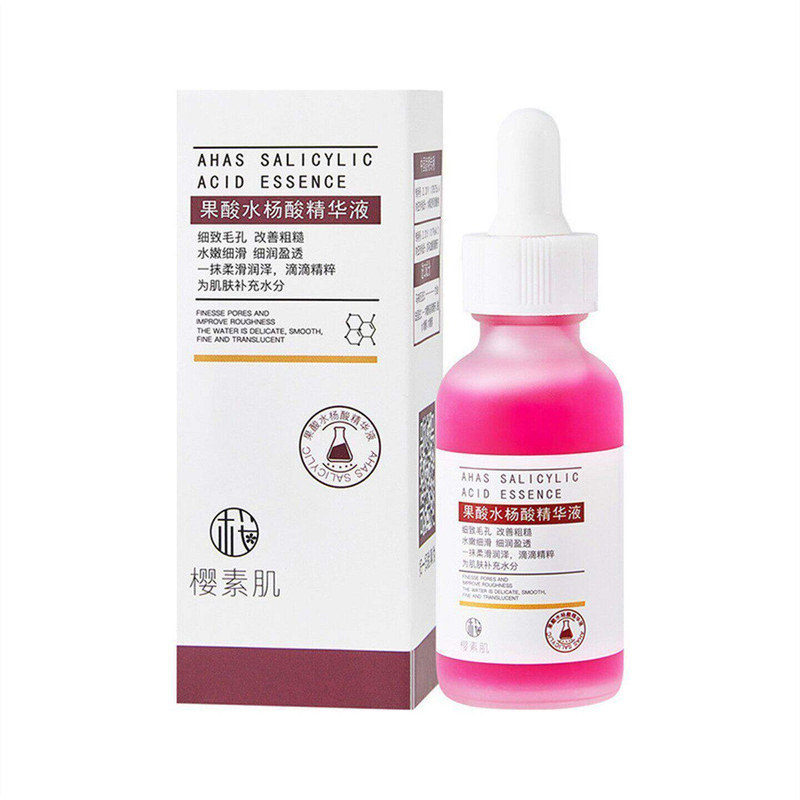 果酸水杨酸收缩毛孔粗大修护护精华液面部补水刷去黑头闭口粉刺