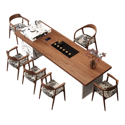 实木茶桌轻奢岛台客厅办公室茶台