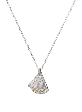 原创纹理镀金扇形叠戴项链