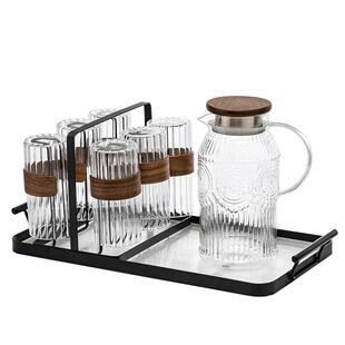 中式耐高温玻璃水杯套装家用待客厅泡茶喝凉水杯子耐热冷水壶杯具