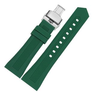 绿色手表带橡胶男女硅胶适配飞亚达劳力士绿水鬼精工dw阿玛尼迪赛