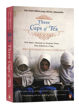 三杯茶 Three Cups Of Tea 英文原版文学小说 葛瑞格 摩顿森 英文版外国文学小说书籍