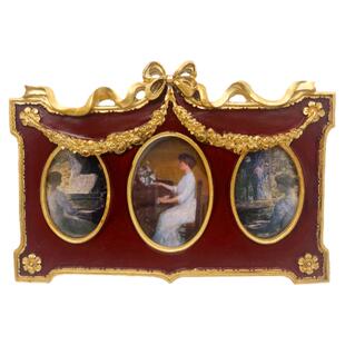 复古欧式宫廷金色浮雕树脂酒红相框家居民宿墙面装饰文艺轻奢壁挂