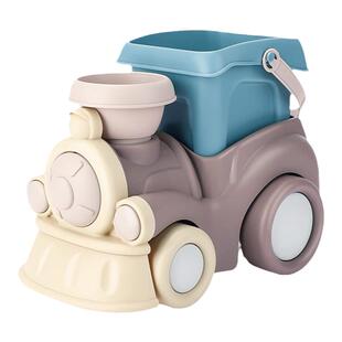 ins风日本儿童沙滩小火车玩具耐摔大号冰淇淋桶戏水挖沙铲子便携