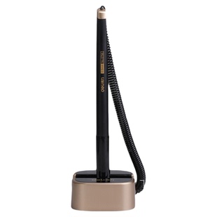 得力台笔银行柜台笔固定签字笔桌面前台笔座带线圆珠笔带绳子办公商务中性笔碳素在桌子上粘住的笔可粘商务款