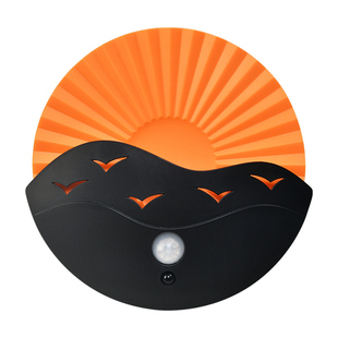 人体感应灯免打孔床头卧室内墙壁充电射灯卧室免安装磁吸装饰灯