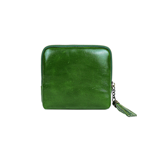 鹿师傅手工油蜡皮包复古小包新款随身证件包百搭首饰多层收纳女包