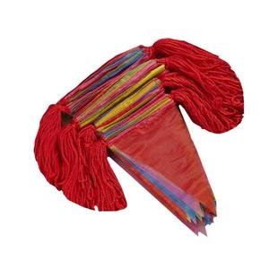 彩旗三角串旗小彩旗装饰结婚彩带彩条旗开业婚礼工地警戒户外小旗子五彩旗场景布置吊旗拉旗警示旗氛围气氛