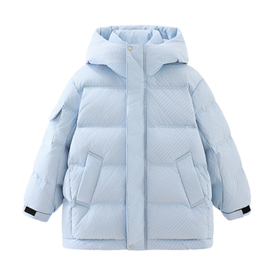 【90白鸭绒】半度闲儿童羽绒服中长款加厚冬装新款男女童连帽外套