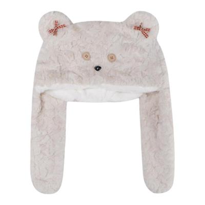 卡通小熊毛绒帽围巾一体雷锋帽