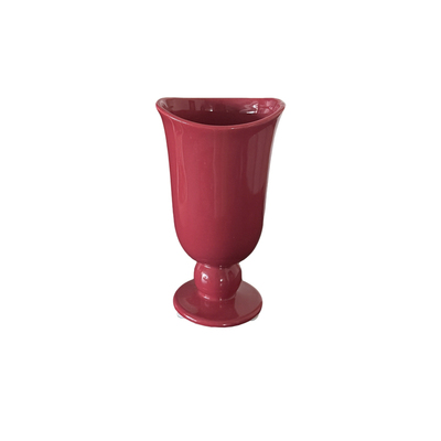 寂风法式暗降红高脚铃铛花瓶