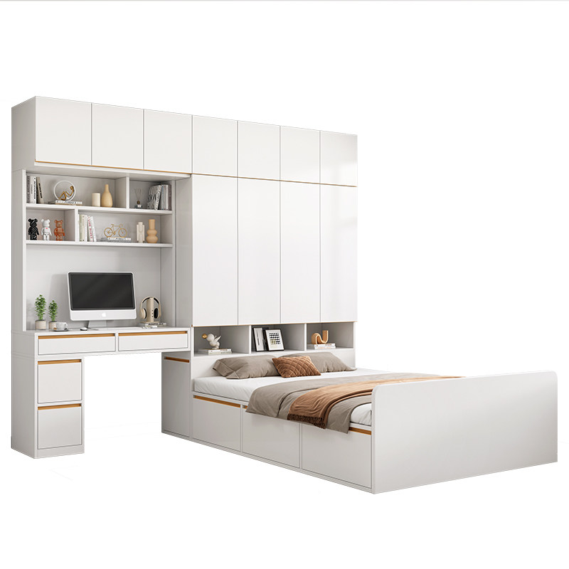 实木定制榻榻米衣柜床带书桌书柜