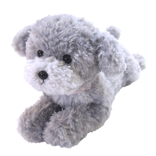 日本sunlemon仿真灰色泰迪狗玩偶贵宾犬比熊毛绒玩具女生生日礼物