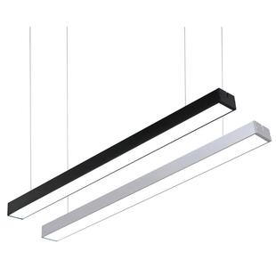 LED长条灯办公室条形吊灯超亮 超市健身房工业风造型商用方通灯具