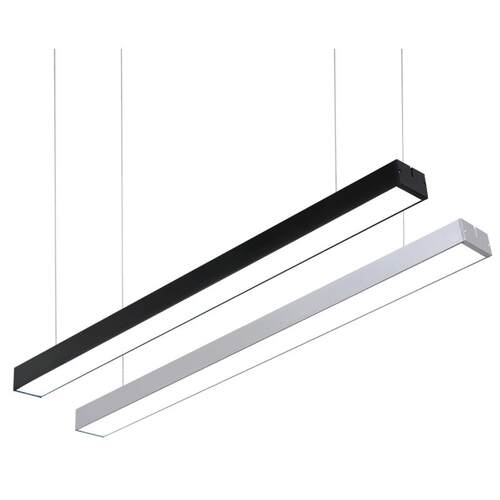 LED长条灯办公室条形吊灯超亮 超市健身房工业风造型商用方通灯具