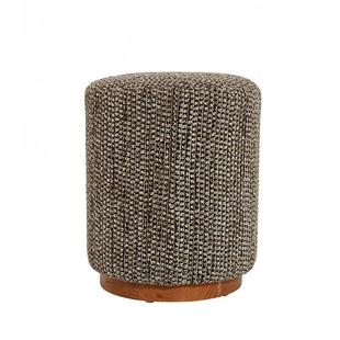 支吾山茶圆凳混纺粗花呢脚凳床前客厅布艺儿童换鞋凳读书凳