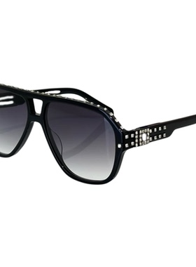 欧美男女方形镶钻奢华显瘦太阳镜