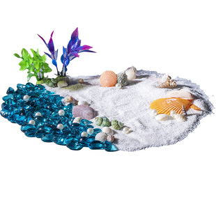 鱼缸造景石头乌龟草缸装饰品小摆件彩砂石子铺底仿真假水草花材料