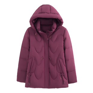 雅鹿羽绒服女短款2025冬新款妈妈装中老年加厚大码宽松白鸭绒外套