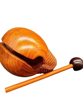 花梨木小木鱼解压神器上班族黑檀木静心念经法器摆件木质木雕雕刻