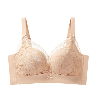 【花卉浪漫】加厚内衣女小胸聚拢显大4cm平胸专用不空杯厚款文胸