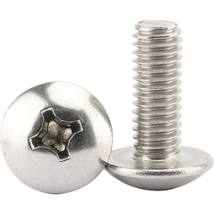 UNC英美制304不锈钢大扁头十字螺丝美标蘑菇头机螺钉伞头螺栓大全