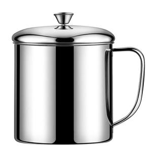 口杯304喝水茶缸子家用铁杯子不锈钢儿童带盖小水杯大容量食品级
