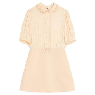 [季末优惠]华伦天奴VALENTINO女士 CREPE COUTURE 短款连衣裙