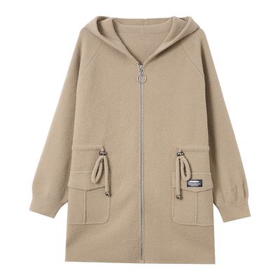 50多岁宽松大码中老年女毛呢大衣