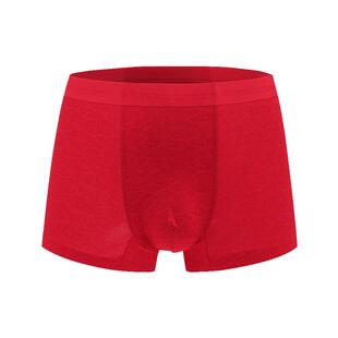 1/2条|曼妮芬MW1男士内裤莫代尔平角裤棉本命年红抗菌马年裤衩