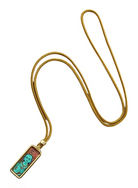 五台山直发生肖守护神小唐卡吊坠