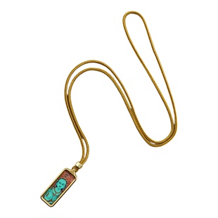 五台山手绘唐卡大势至菩萨吊坠生肖守护神虚空藏黄财神绿度母项链