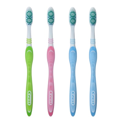 佳洁士外柔内刚软毛牙刷8支 crest内外软中毛二合一洁齿护龈正品