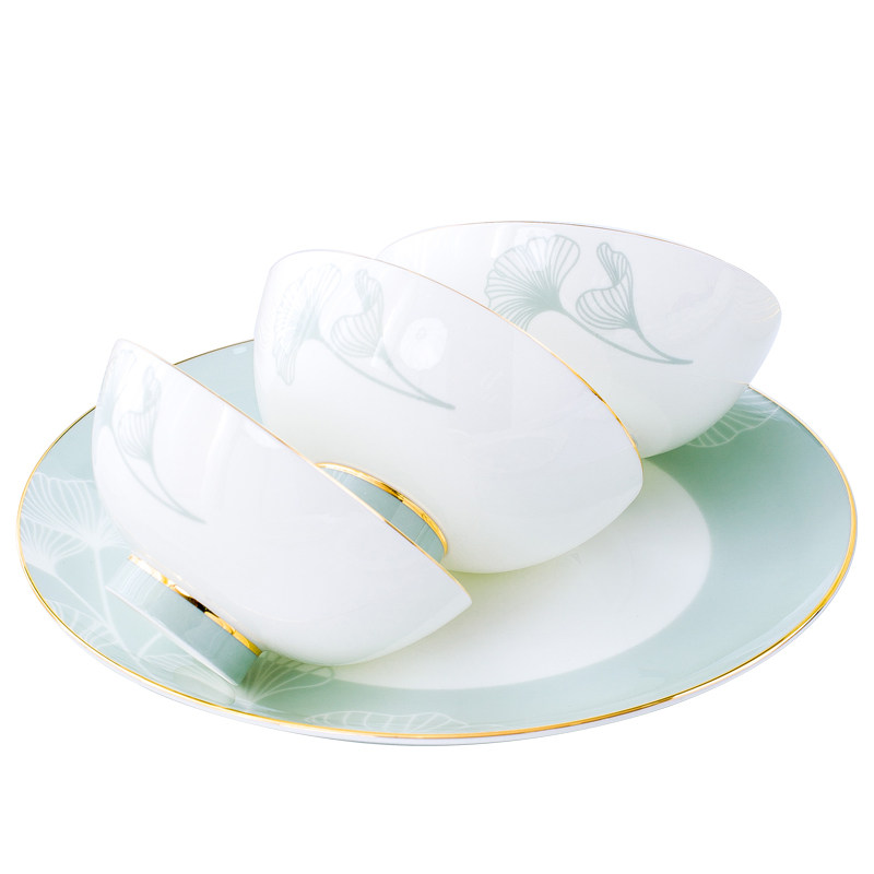 釉中彩高档高温骨瓷餐具套装