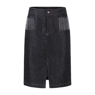 曼德诗黑色高腰阔腿裤女款2026夏季新款薄款宽松直筒垂感西装裤子