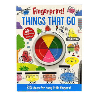 童趣萌萌家 包邮儿童无毒彩色印泥手指画印章画涂鸦游戏书可水洗