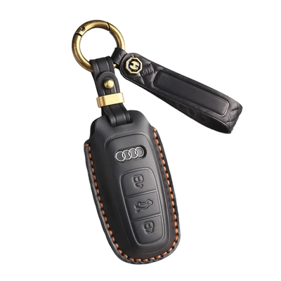 头层牛皮奥迪官方手工定制钥匙套