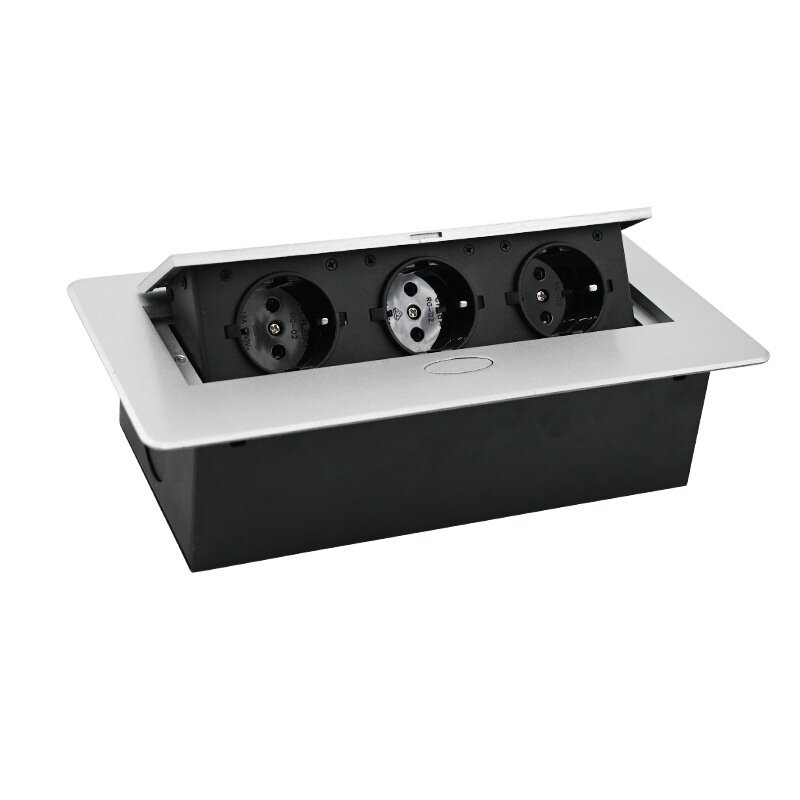 桌面嵌入式插座会议办公桌电源插座欧德多功能插座插桌面按翻盖标