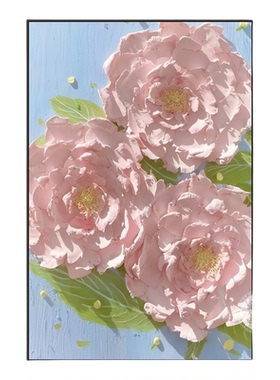 兰台图景现代简约粉色花卉挂画