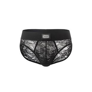 TOMATOPAPA意大利风定制蕾丝三角内裤男复古高弹性感柔软运动底裤