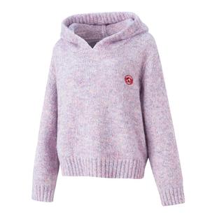 ESPRIT/埃斯普利特粉色连帽羊绒套衫女宽松百搭高级感休闲毛衣