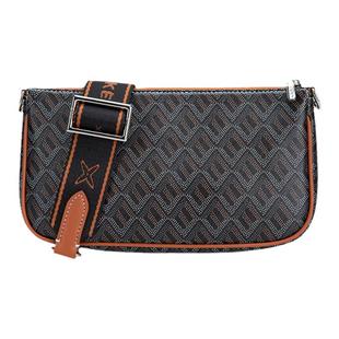 EMO狗牙麻将包斜挎单肩织带链条复古百搭女包