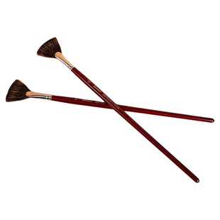 趣陶艺陶艺扇形笔水粉画笔油画笔貂毛水粉笔单支大号釉下彩颜料刷