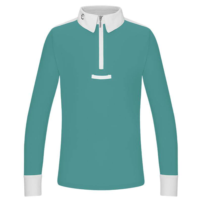 玛尚马具男童专业马术训练比赛长袖T恤上衣骑行服骑马服装BLT2225