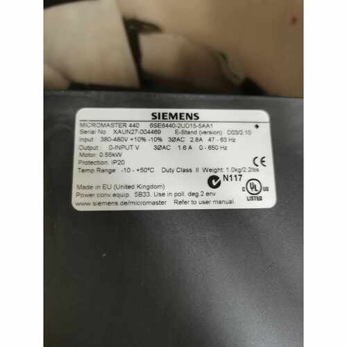 〔议价-可维修〕西门子 变频器440-2UD15-5AA1 0.55KW 全新均有货