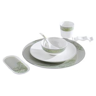 星级酒店摆台餐具套装八件套会所包厢专用轻奢中国风复古耐磨变色