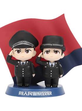 蜀黍家致敬警察款摆件