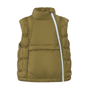 【新品】papa爬爬冬季儿童羽绒马甲男女童立领羽绒叠穿上衣保暖